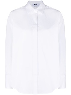 MSGM рубашка с вырезом