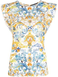 Versace Jeans Couture топ без рукавов с узором