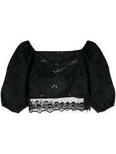 Ermanno Scervino укороченная блузка с вышивкой