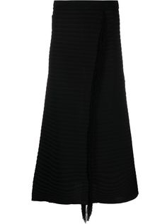 Pinko юбка в рубчик с бахромой