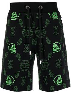 Philipp Plein спортивные шорты с монограммой