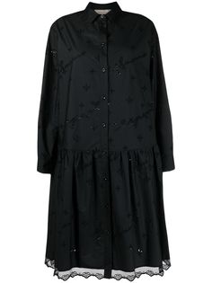 Ermanno Scervino платье-рубашка с английской вышивкой