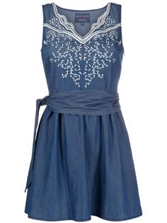 Ermanno Scervino джинсовое платье мини с вышивкой