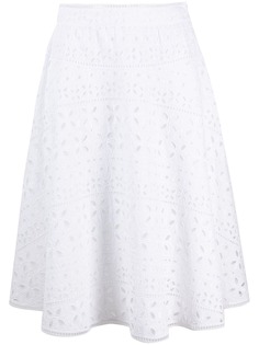 Ermanno Scervino расклешенная юбка с английской вышивкой