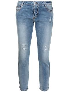 Ermanno Scervino укороченные джинсы с эффектом потертости