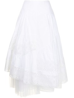 Ermanno Scervino ярусная юбка с вышивкой