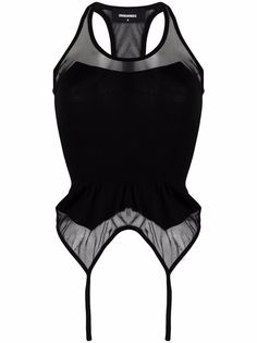Dsquared2 топ с сетчатыми вставками