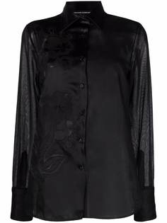 Ermanno Scervino рубашка с цветочной вышивкой