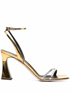 Giuseppe Zanotti босоножки с эффектом металлик