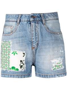 Ermanno Scervino джинсовые шорты в технике пэчворк