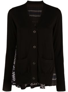 Sacai кардиган со вставками