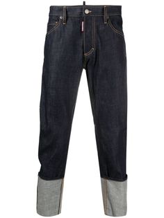 Dsquared2 джинсы с подворотами