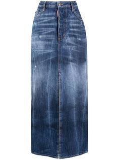 Dsquared2 джинсовая юбка с завышенной талией