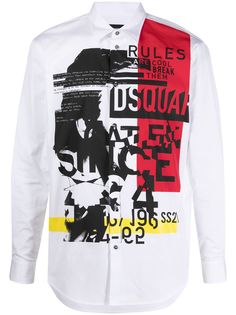 Dsquared2 рубашка с графичным принтом