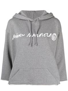 MM6 Maison Margiela укороченное худи с логотипом