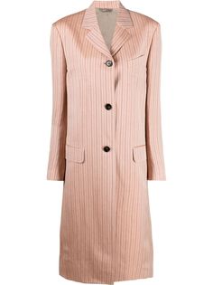 Acne Studios однобортное пальто в полоску