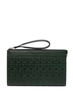 Salvatore Ferragamo клатч с тиснением Gancini