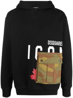 Dsquared2 худи Icon с карманом карго