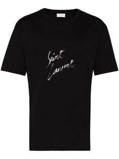 Saint Laurent объемная футболка с логотипом