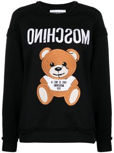 Moschino толстовка с вышивкой Teddy