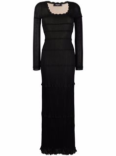 Dsquared2 трикотажное платье макси с оборками