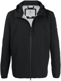 Woolrich куртка на молнии с нашивкой-логотипом