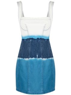 Alberta Ferretti джинсовое платье Oceanic с принтом тай-дай