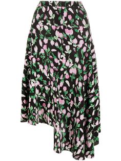 Marni юбка асимметричного кроя с цветочным принтом