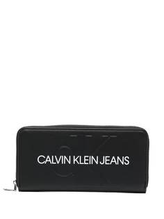 Calvin Klein кошелек с круговой молнией и логотипом