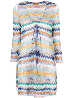 Missoni трикотажный топ с завязками и узором шеврон