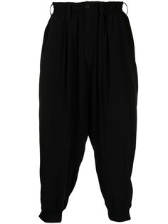 Yohji Yamamoto укороченные брюки с низким шаговым швом