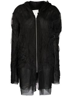 Maison Margiela куртка с жатым эффектом и капюшоном