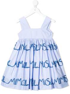 Mi Mi Sol поплиновое платье с вышитым логотипом