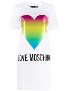 Love Moschino платье-футболка с короткими рукавами и логотипом