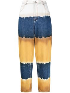 Alberta Ferretti широкие джинсы в стиле колор-блок