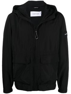 Calvin Klein куртка с капюшоном и нашивкой-логотипом