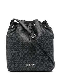 Calvin Klein сумка-ведро с кулиской и монограммой