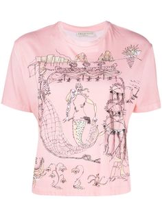 Emilio Pucci футболка с вышивкой La Canzone Del Mare