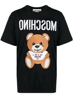 Moschino футболка с аппликацией Teddy Bear