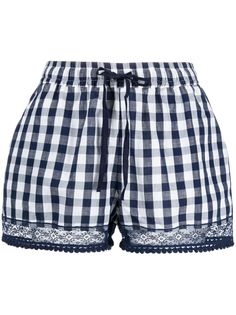 Semicouture шорты Evelyne в клетку гингем