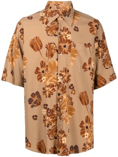AMI Paris рубашка с короткими рукавами и цветочным принтом