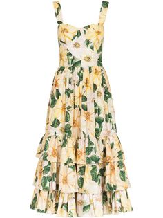 Dolce & Gabbana платье миди с цветочным принтом