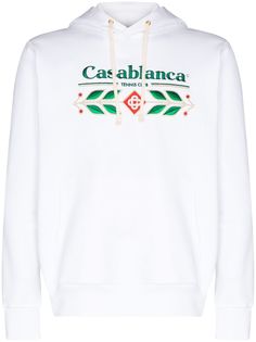 Casablanca худи Laurel из органического хлопка с вышитым логотипом