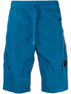 C.P. Company шорты с кулиской и нашивкой-логотипом