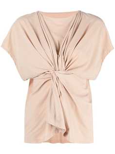MM6 Maison Margiela футболка с драпировкой