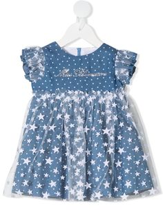Miss Blumarine платье из тюля с принтом