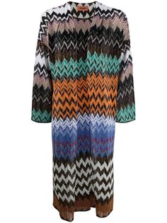 Missoni пальто-кардиган с узором шеврон