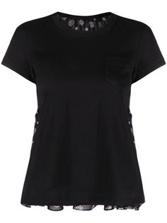 Sacai футболка с принтом