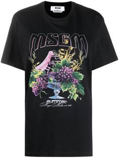 MSGM футболка с графичным принтом