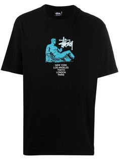 Stussy футболка с графичным принтом